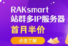 RAKsmart站群首月半价！低至$79.5/月，北美/亚太/欧洲多IP站群服务器热销中！-55主机测评网